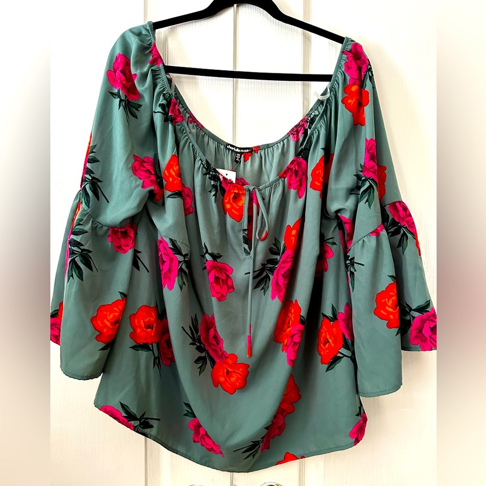 Blouse, Charlotte Russe, NWT, can be worn off the shoulder